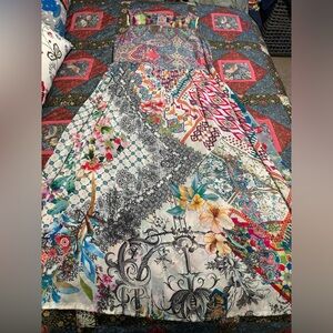 Johnny Was 100% Silk Sleeveless Maxi Dress, S